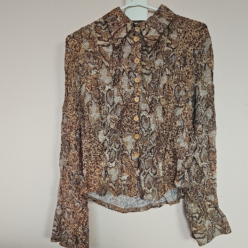 Nanushka Alena Shirt – Snake Print